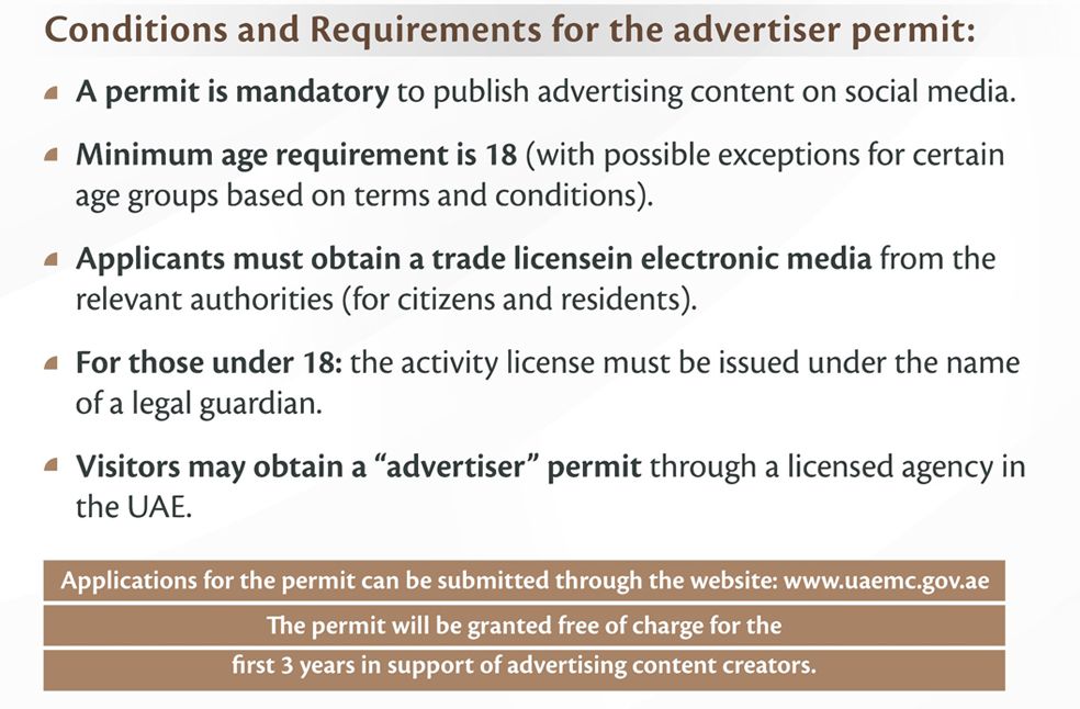 Media Permit Example UAE mandates Advertiser Permit for social media promotions - Emirati Times