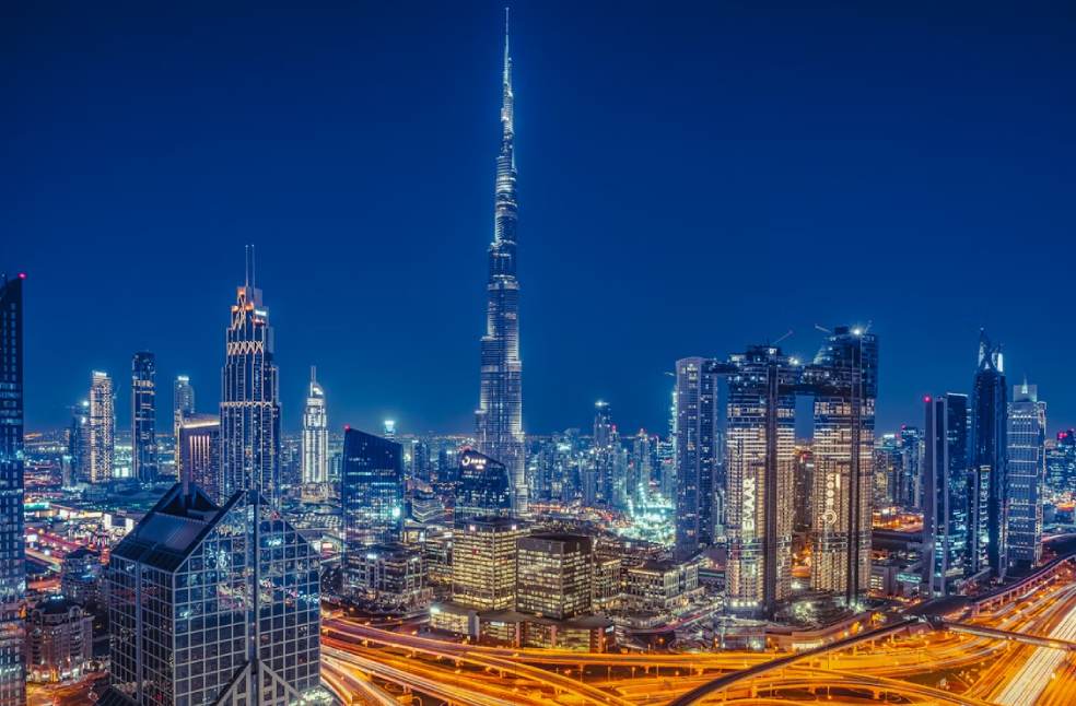 Night view of Dubai