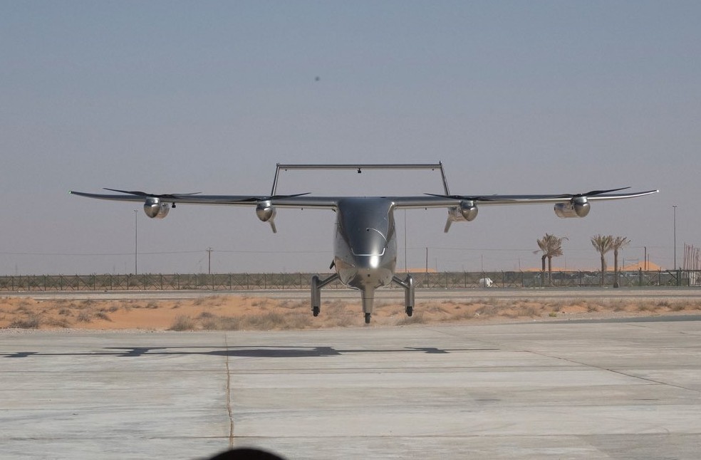 ‘Hili’ hybrid aircraft makes 1st test flight in Al Ain Hili test flight Al Ain-Image FROM-X-ADMO