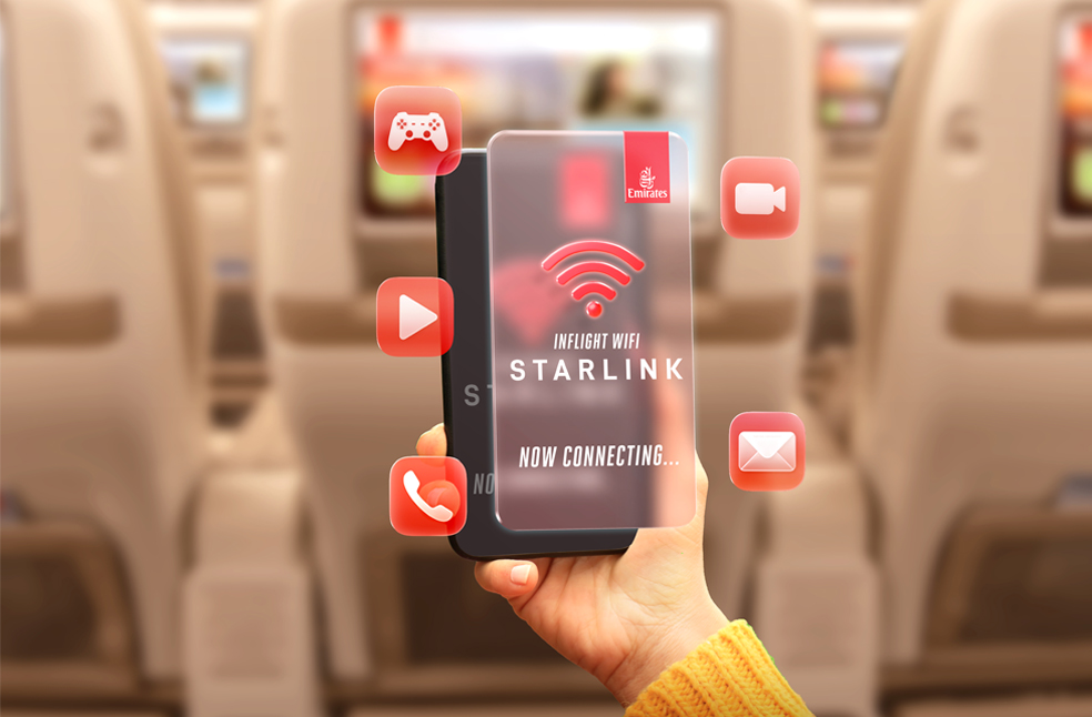 Emirates to begin fleetwide rollout of free Starlink Wi-Fi Emirates Starlink Wi-Fi-Image from-Emirates