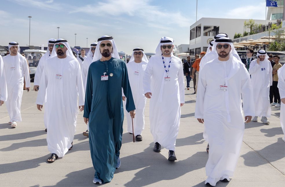 UAE Leaders at Dubai Airshow-Image Via-WAM